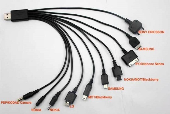Universal Charging Cellphone Data Line 10 In 1 Multi Function / Head 5V